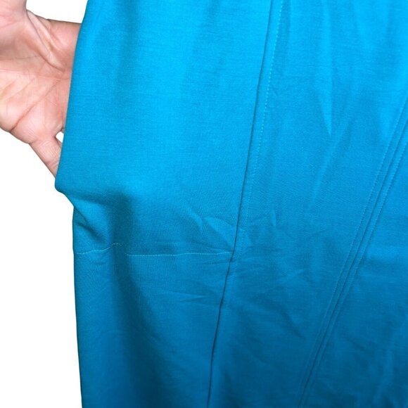 J Jill Womens Dress Size XS Blue Wearever Collection Midi Seam Detail New - Picture 4 of 9
